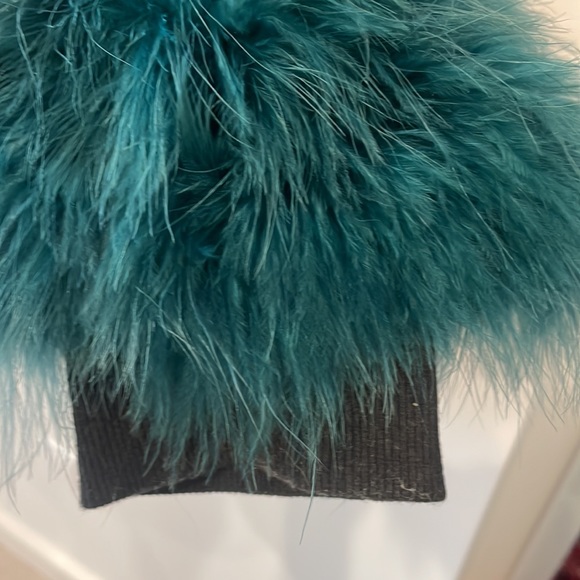 Green feather jacket lined jacket - Picture 3 of 7